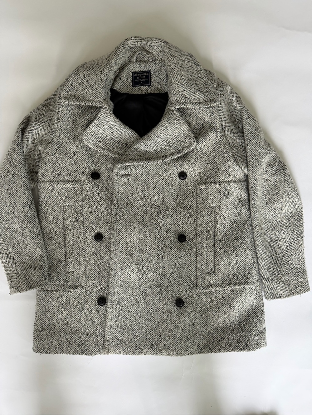 Abercrombie & Fitch Black and White Peacoat
